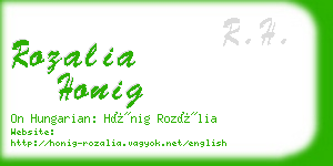 rozalia honig business card